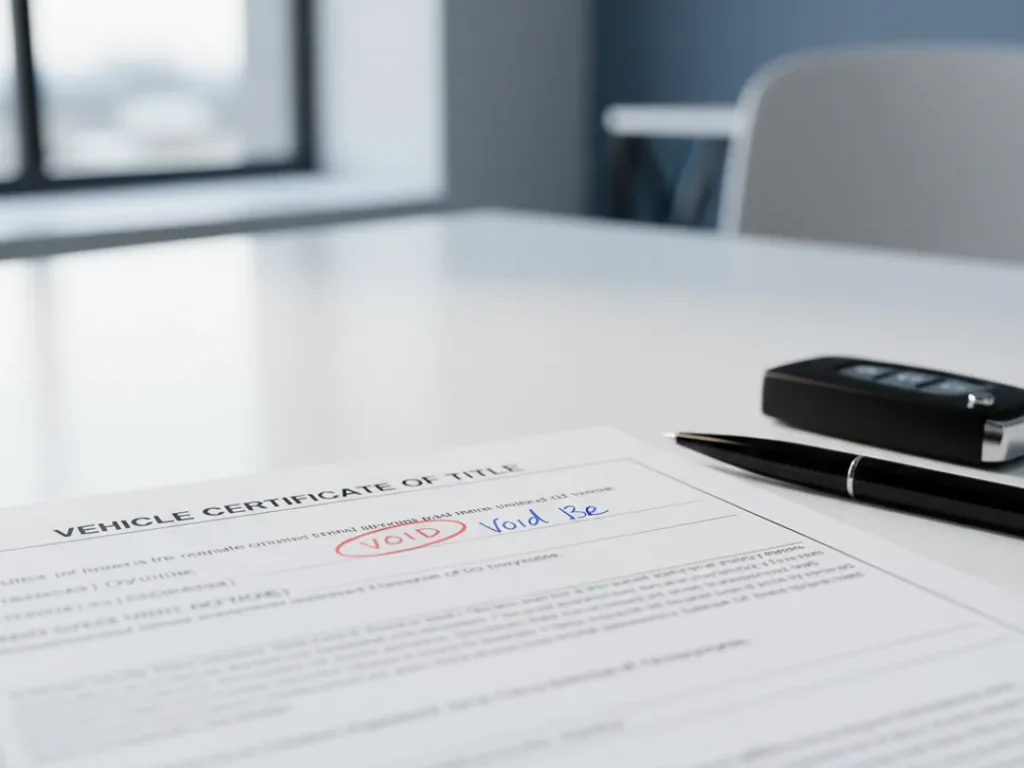 vehicle title corrections clerical errors fixed