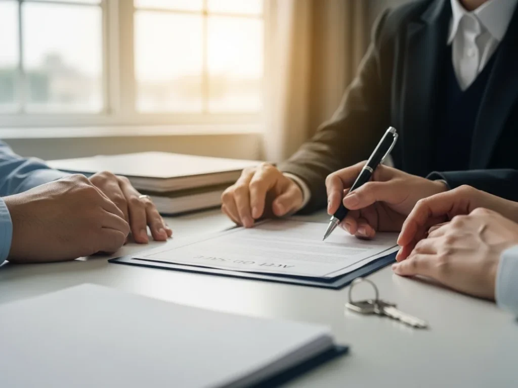 real estate act of sales signing