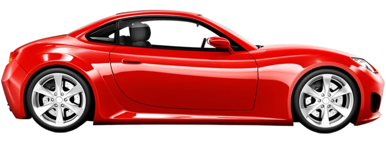 red luxury convertable transparent background