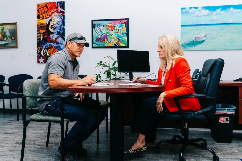 title authority male customer with hat mrs lou