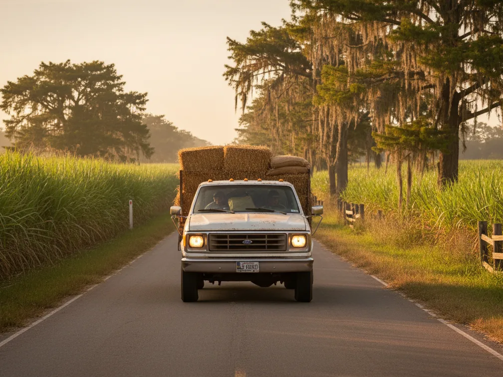 louisiana farm use vehicle truck sugarcane field