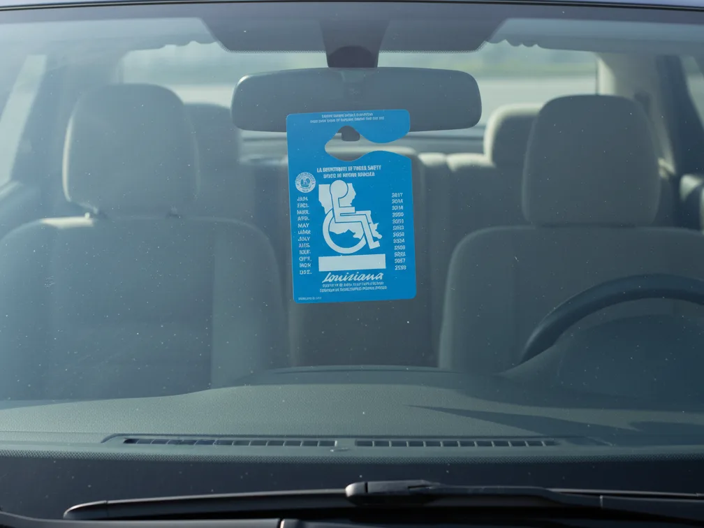 louisiana handicap parking placard mobility access hang tag