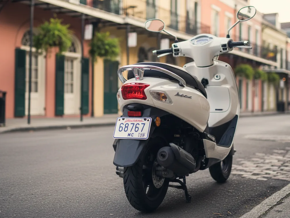 louisiana moped scooter license plate registration 50cc tag