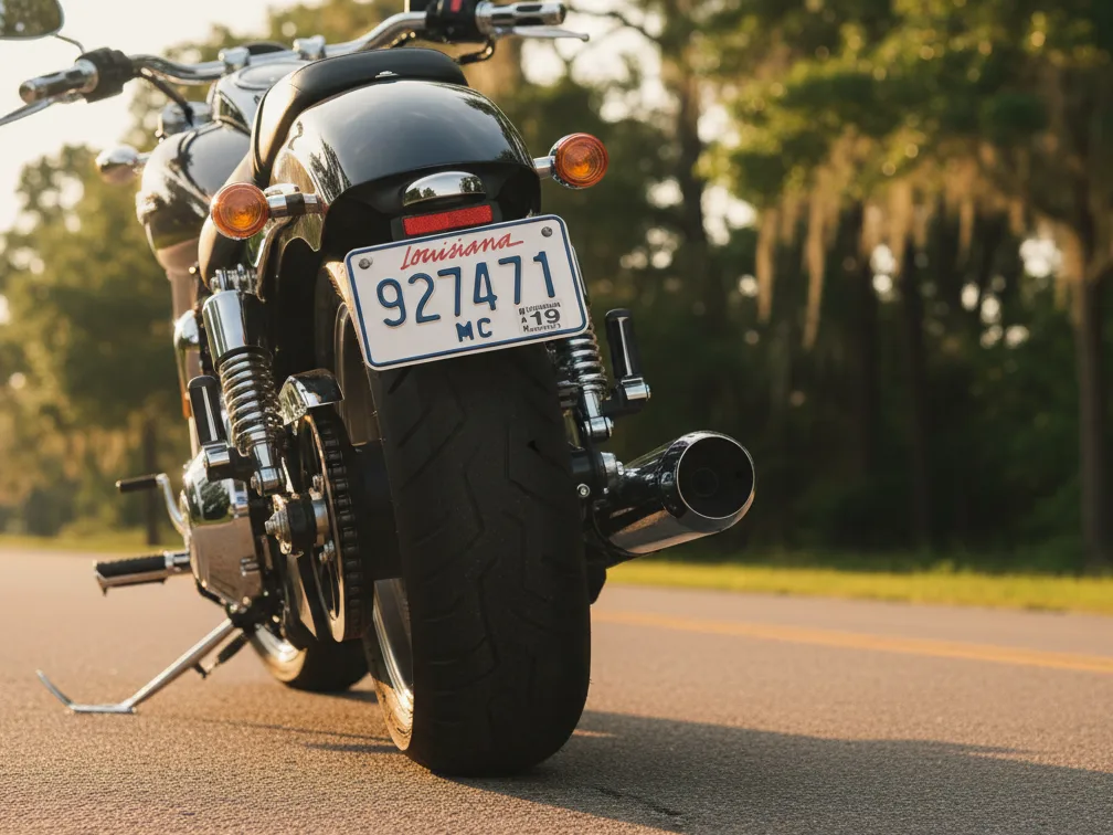 louisiana motorcycle license plate registration bike tag